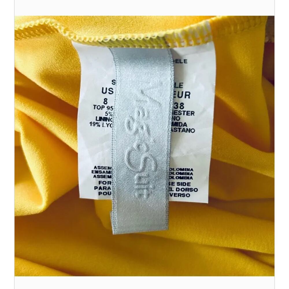 Magicsuit Morgan Yellow Criss Cross Tankini Top Size 8 - Picture 4 of 8